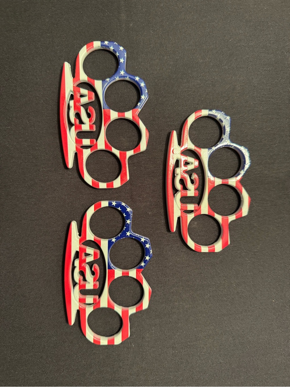 3 Pack Heavy Duty USA Metal Knuckles Or Paperweights - Incredible Quality - Picture 3 of 4